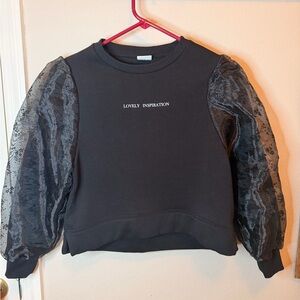 Zara Black 'Lovely Inspiration' Crewneck Sweatshirt